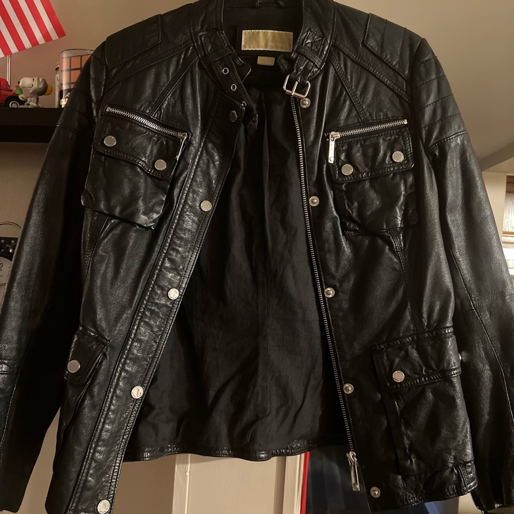 Michael Kors Black Leather Jacket
